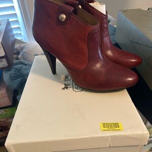 Coach Burgundy Heeled Boots